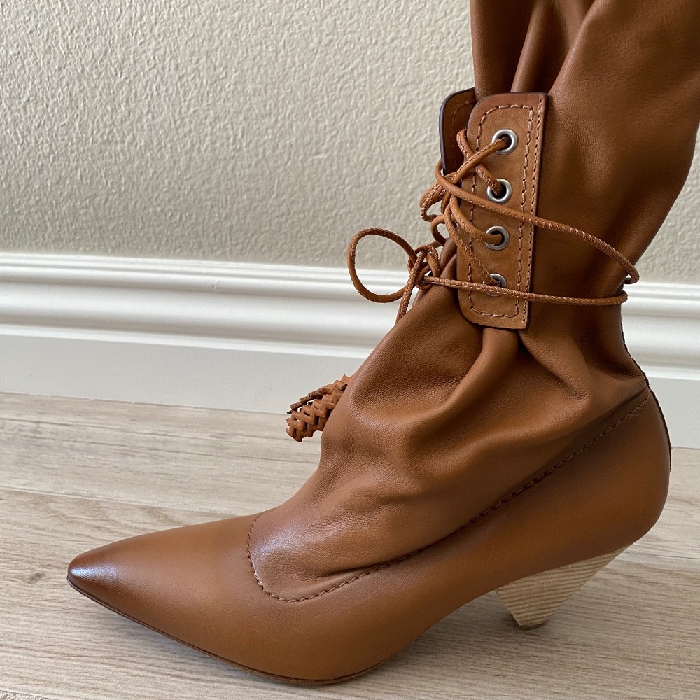 Coach Laceup Tassel Boot
